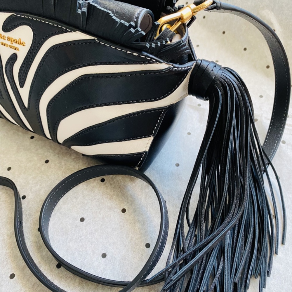 <Kate Spade> Ziggy Metallic 3d Zebra Satchel - Picture 4 of 10